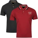 Slazenger Men's 2-Pack Polo Shirts - Berry/Black Marl - S - Berry/Black Marl Afbeelding 1