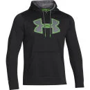 Under Armour Men's Storm Armour Big Logo Hoody - Black/Gecko Green - S - Black/Gecko Green Afbeelding 1