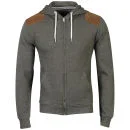 Brave Soul Men's Brutus Zip Through Sweatshirt - Light Khaki - S - Light Khaki Afbeelding 1