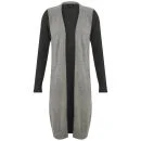 VILA Women's Lucran Long Cardigan - Grey Melange - XS - Grey Melange Afbeelding 1