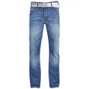 Smith & Jones Men's Furio Straight Fit Jeans - Light Wash - 28S - Blauw Afbeelding 1