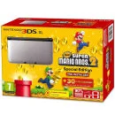 Nintendo 3DS XL Silver and Black Console - Includes New Super Mario Bros 2 Afbeelding 1