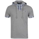 Brave Soul Men's Lutheran Short Sleeved Check Hooded Shirt - Grey/Blue - S - Grijs/Blauw Afbeelding 1