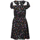 Influence Women's Sweet Print Dress - Navy - 8 - Navy blauw Afbeelding 1
