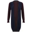 VILA Women's Lucran Long Cardigan - Total Eclipse - XS - Blauw Afbeelding 1