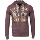 Tokyo Laundry Men's Ivan Zip Through Hoody - Claret Marl - S - Claret Marl Afbeelding 1