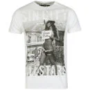 Ringspun Men's Photo Print T shirt Sincity - White - S - Wit Afbeelding 1