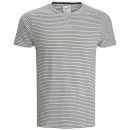 Boxfresh Men's Labret Skinny Stripe Tee - White/Black Pinstripe - S - White/Black Pinstripe Afbeelding 1