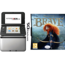 Nintendo 3DS XL Console (Silver and Black) Bundle Includes Brave: The Video Game Afbeelding 1