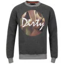 Beck & Hersey Heren Dirty Girl Trui met Ronde Nek - Donkergrijs - S - Charcoal Marl Afbeelding 1
