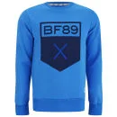 Boxfresh Men's Hadal Crew Neckline Sweat - Brilliant Blue - S - Brilliant Blue Afbeelding 1