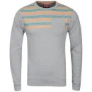 Osaka Men's Pattern Crew Neck Sweat - Grey Marl - S - Grijs Afbeelding 1