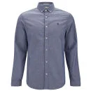 Original Penguin Men's Long Sleeve Oxford Shirt - Patriot Blue - S - Patriot Blue Afbeelding 1