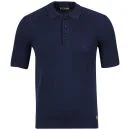 Boxfresh Men's Gasha Short Sleeve 12 Gauge Summer Polo -navy - S - Navy Marl Afbeelding 1