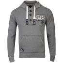 Tokyo Laundry Men's Morris Hooded Sweatshirt - Mid Grey Marl - S - Mid Grey Marl Afbeelding 1