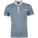 Boxfresh Men's Kaiyo Polo Shirt - Blue Fleck - S - Blue Fleck Afbeelding 1
