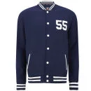 55 Soul Men's Manning Baseball Jacket - Navy - S - Navy blauw Afbeelding 1