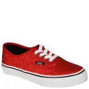 Vans Kids' Authentic Canvas Trainers - Glitter Red - 1 - Glitter Red Afbeelding 1