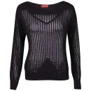 Influence Women's Honeycomb Knitted Jumper - Plum - One size - Plum Afbeelding 1