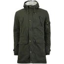 Tokyo Laundry Men's Gecko Sherpa Lined Parka Jacket - Forest Night/Ivory - S - Forest Night/Ivory Afbeelding 1