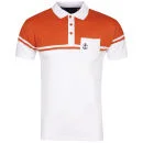 Soul Star Men's Hordle Polo-Shirt - Russet/White - S - Russet/White Afbeelding 1