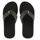 Dunlop Men's Embossed Slide Flip Flops - Black/White - 6 - Black/White Afbeelding 1