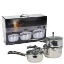 Hell's Kitchen Luna 3pc Stainless Steel Pan Set Afbeelding 1
