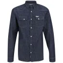 Soul Star Men's Zinc New Denim Shirt - Blue - S - Blauw Afbeelding 1