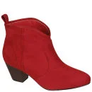 Odeon Women's Heeled Ankle Boots - Red - 3 - Rood Afbeelding 1