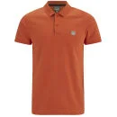 Bench Men's Brushed Neck Crystalline Polo Shirt - Orange - S - Orange Afbeelding 1