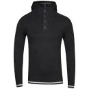 Brave Soul Men's Gavara Knitted Hooded Jumper - Charcoal - S - Charcoal Afbeelding 1