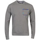D-Code Men's Luke Aztec Crew Neck Sweatshirt - Mid Grey Marl - S - Mid Grey Marl Afbeelding 1