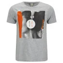 Bench Men's Printed Constant T-Shirt - Grey Marl - S - Grijs Afbeelding 1