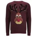 Threadbare Men's Rudolph Knitted Jumper - Red - S - Rood Afbeelding 1