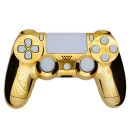 PlayStation DualShock 4 Custom Controller - Chrome Gold - White Buttons Afbeelding 1