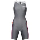 Speedo Women's Triathlon Suit - Dapple Grey/Berry - S - Dapple Grey/Berry Afbeelding 1