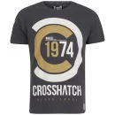 Crosshatch Men's Fazedown T-Shirt - Forged Iron - S - Grijs Afbeelding 1
