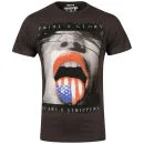 Ringspun Men's Photo Print T shirt Liquor - Faded Black - S - Faded Black Afbeelding 1