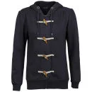 Brave Soul Women's Toggle Jersey Jacket - Navy - S - Navy blauw Afbeelding 1