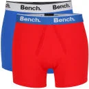 Bench Men's 2-Pack Boxers - Blue/Red - S - Blue/Red Afbeelding 1
