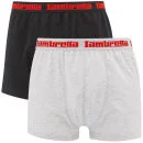 Lambretta 2-Pack Boxers voor Heren - Zwart/Grijs - S - Zwart/Grijs Afbeelding 1