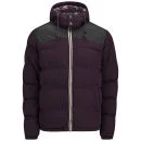 Soul Star Men's Swoosh Jacket - Burgundy - S - Burgundy Afbeelding 1