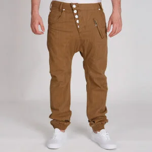 Brave Soul Men's Cuffed Chinos - Tobacco - 30R - Tobacco Afbeelding 1