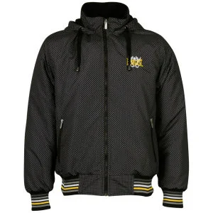 Everlast Men's Hood All Over Print Jacket - Black/Charcoal/Yellow - S - Black/Charcoal/Yellow Afbeelding 1