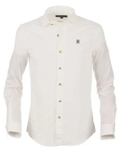 Full Circle Men's Rantee Long Sleeve Shirt - White - S - Wit Afbeelding 1