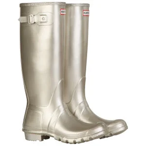 Hunter Women's Original Tall Metallic Wellies - Gold - 3 - Goud Afbeelding 1