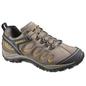 Merrell Men's Chameleon 5 Gore Tex Hiking Shoes - Boulder/Orange - 7 - Boulder/Orange Afbeelding 1