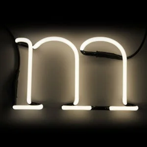 Seletti Neon Wall Light - Letter M Afbeelding 1