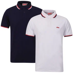 Penn Men's 2-Pack Polo Pen185 - White/Navy - S - White/Navy Afbeelding 1