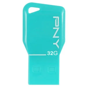 PNY Key Attache 32GB USB 2.0 Flash Drive - Blue Afbeelding 1